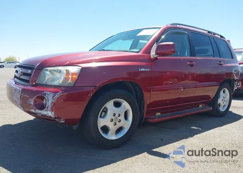 2005 Toyota Highlander Limited V6 из США, поврежденный, VIN JTEDP21A450090157